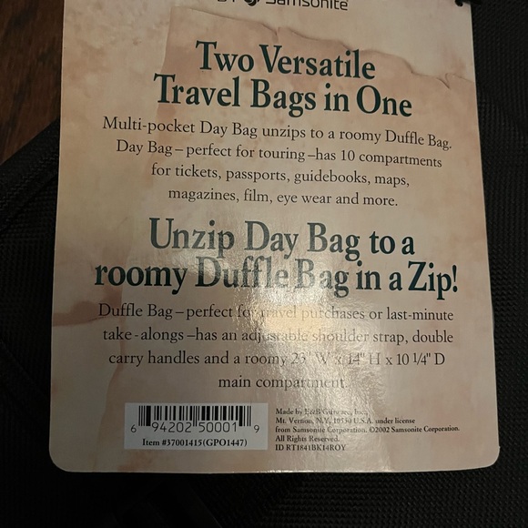 Royal Traveller by Samsonite, Two Versatile Travel Bags in One - Black - Picture 4 of 5